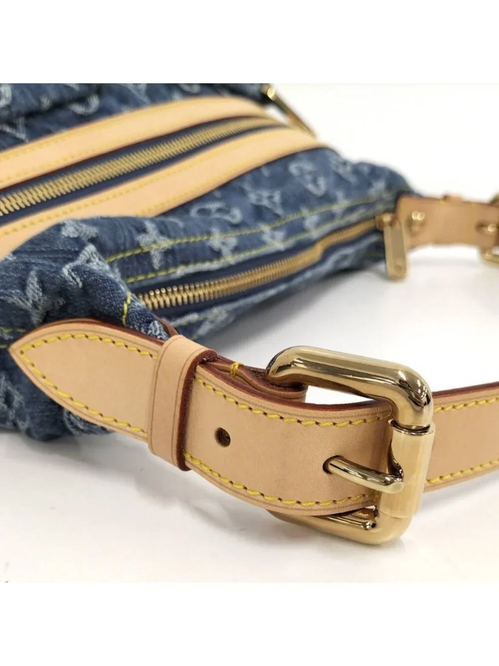 Louis Vuitton Buggy PM Handbag Monogram Denim Blue